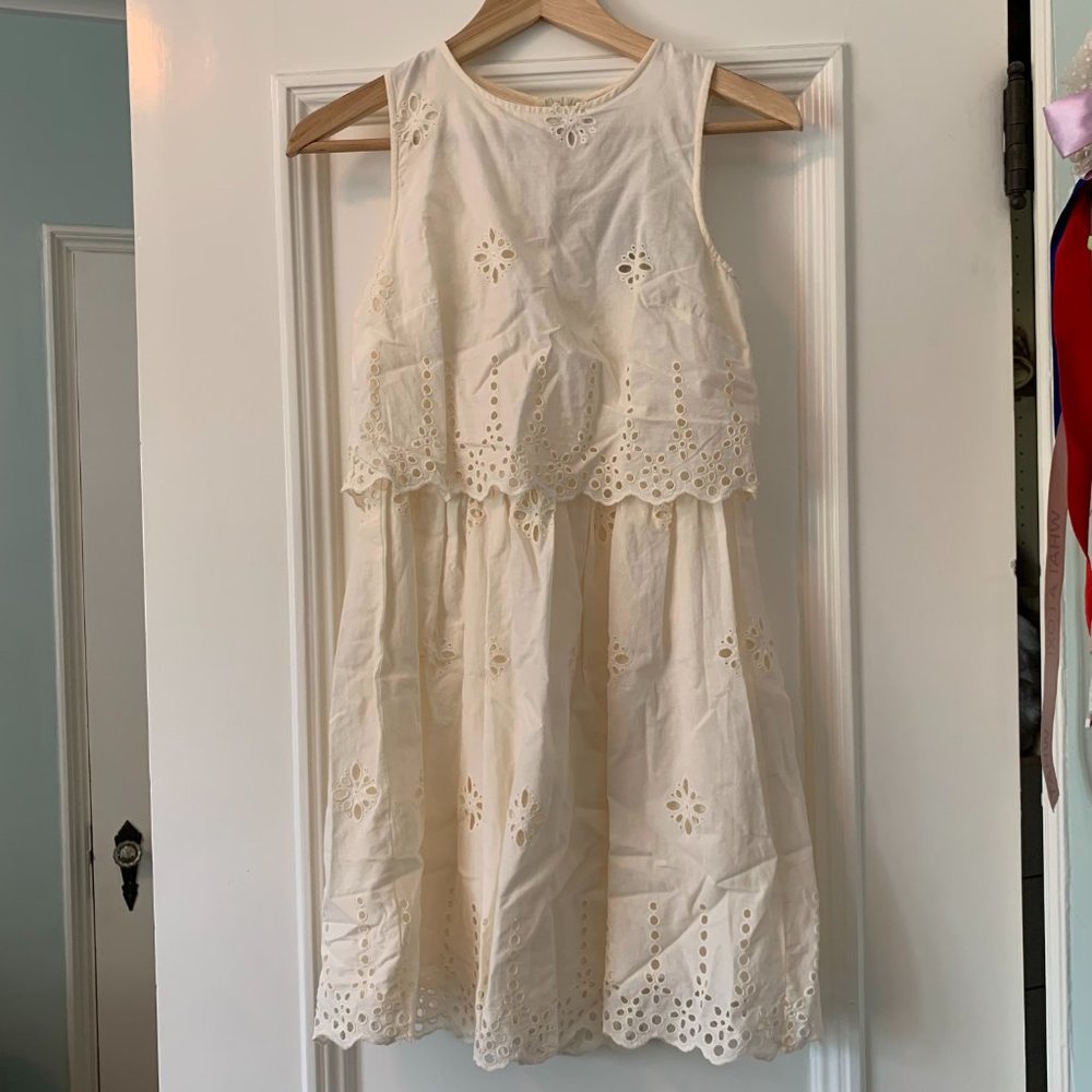Asos White Eyelet Mini Dress – US 2 (NWT)